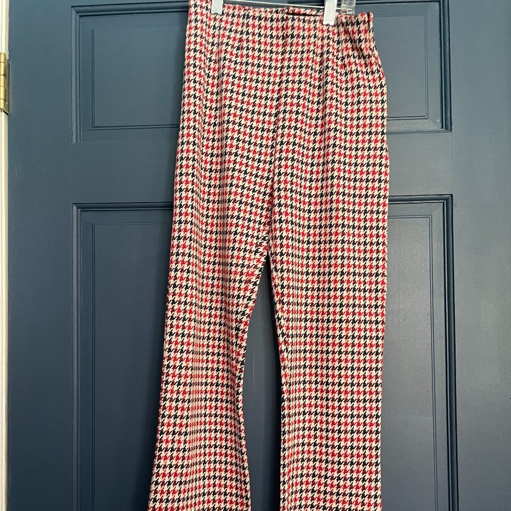 Free People Red and White Stretchy Pant